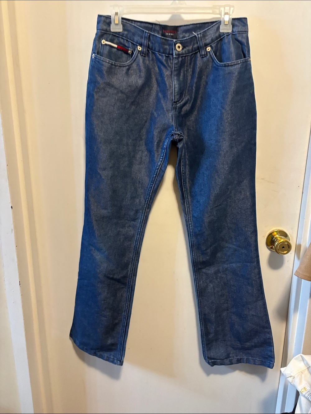 Tommy Hilfiger Women's Dark Indigo Bootcut Jeans with Red Accent
